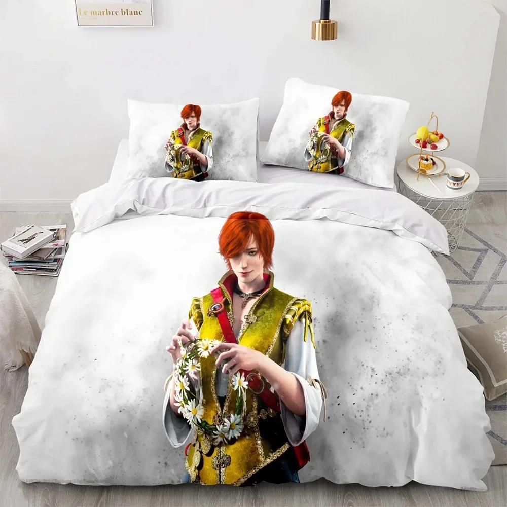 3D The Witchers Kids Adult Home Printed Bed Set Duvet Cover Pillowcase Bedding Set Linen Sheet Quilt Cover Full Queen King Size