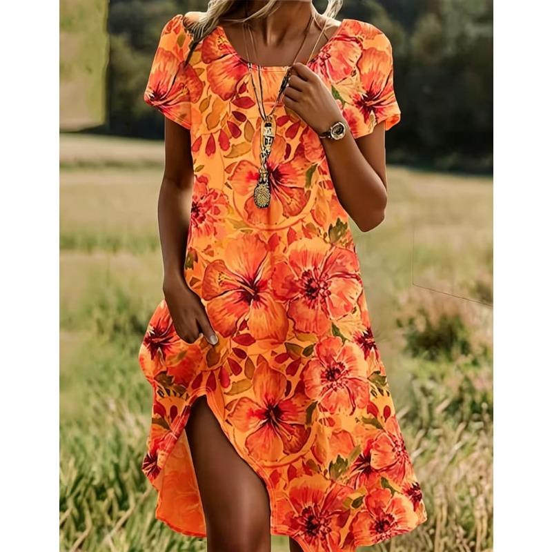 Women's Summer 3D Short Sleeve Dress