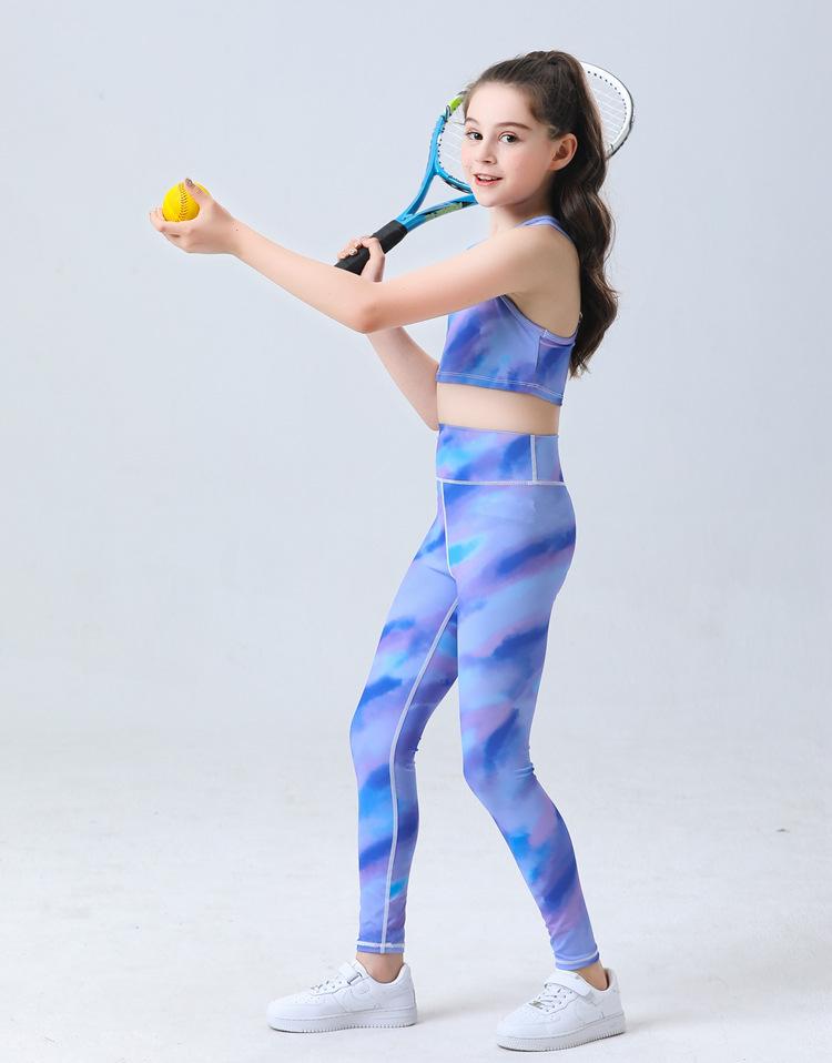 Girls' Quick-Dry Sports Yoga Suit: High Elastic, Skin-Friendly, Breathable, Perfect for Running and Fitness Training.