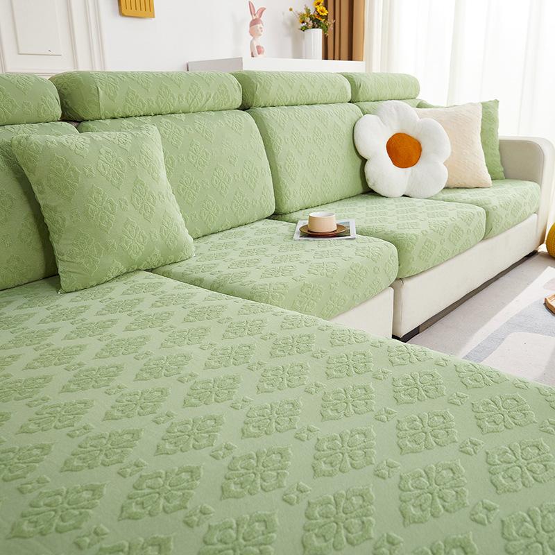 Matcha Green Sofa Cover All-inclusive Universal Cushion New Style Three-seater and One Imperial Concubine Non-slip Elastic Sofa Cover