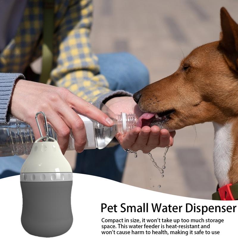 Dog Portable Drinking Bottles Foldable Pet Water Feeder With Carabiner 400ml Good Sealing Pet Small Water Dispenser Dog Travel