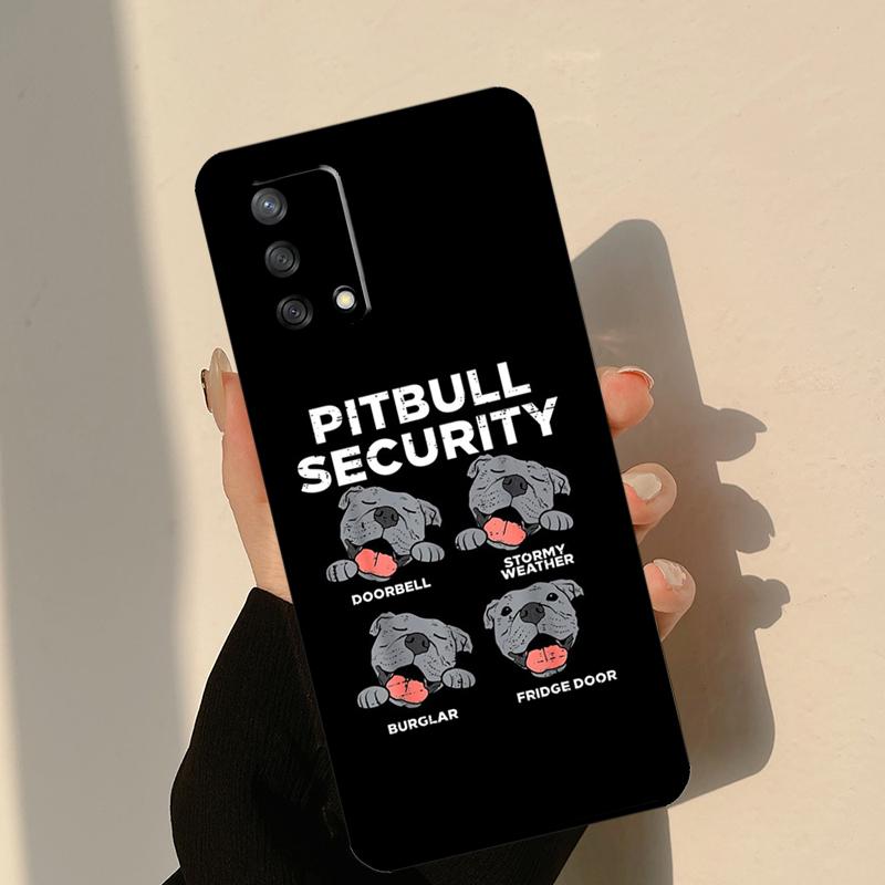 Pitbull Dog Case For Oppo A40 A60 A80 A18 A78 A98 A58 A38 A54 A74 A94 A96 A76 A16 A15 A17 A57 A5 A6 Pro