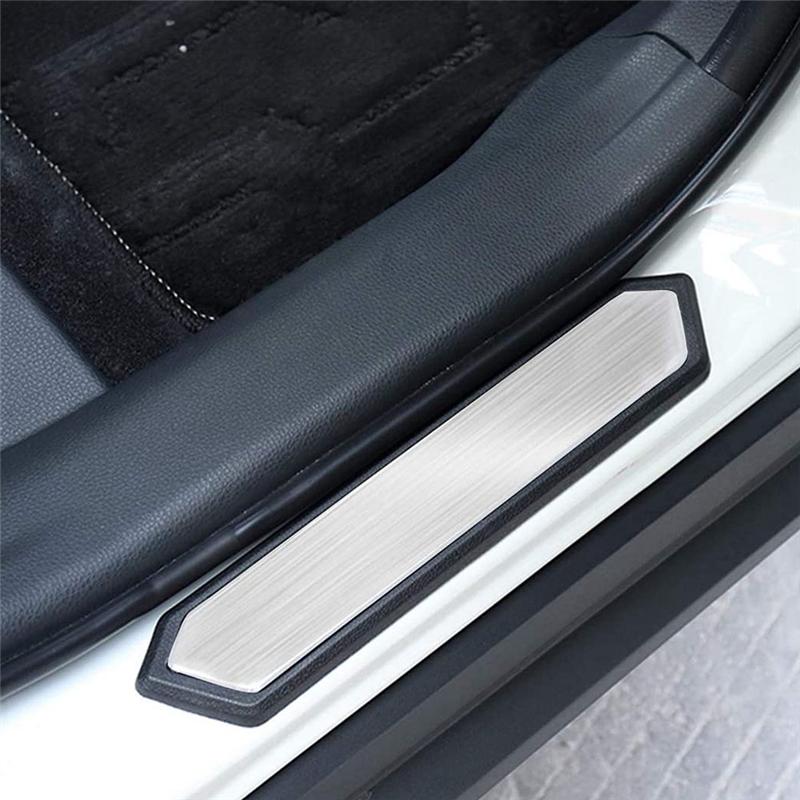 Interior Accessories Door Sill Protector Compatible For Toyota Rav4 2019 2020,RAV4 Door Step Plate