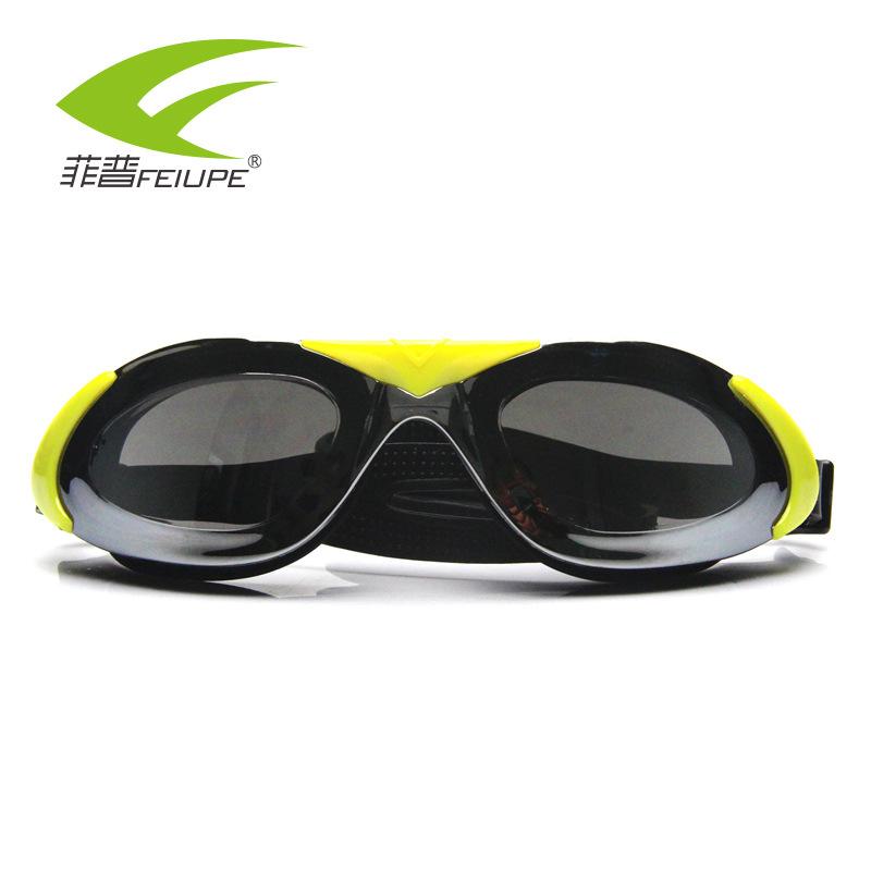 Genuine electroplated fashion large-frame swimming goggles Waterproof and anti-fog swimming goggles New men s and women s swimming goggles жёлтый