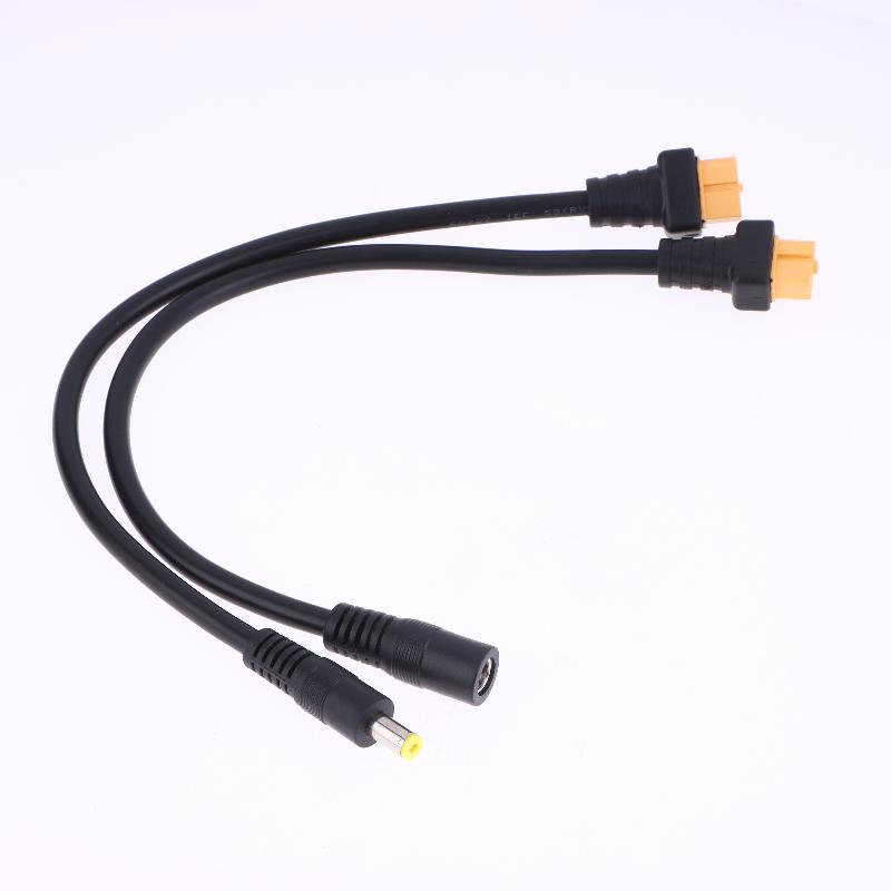 1 Stück Batterieladeadapterkabel Xt60 Stecker und Buchse zu Dc5521/Dc5525 Stromkabeladapter 15Awg