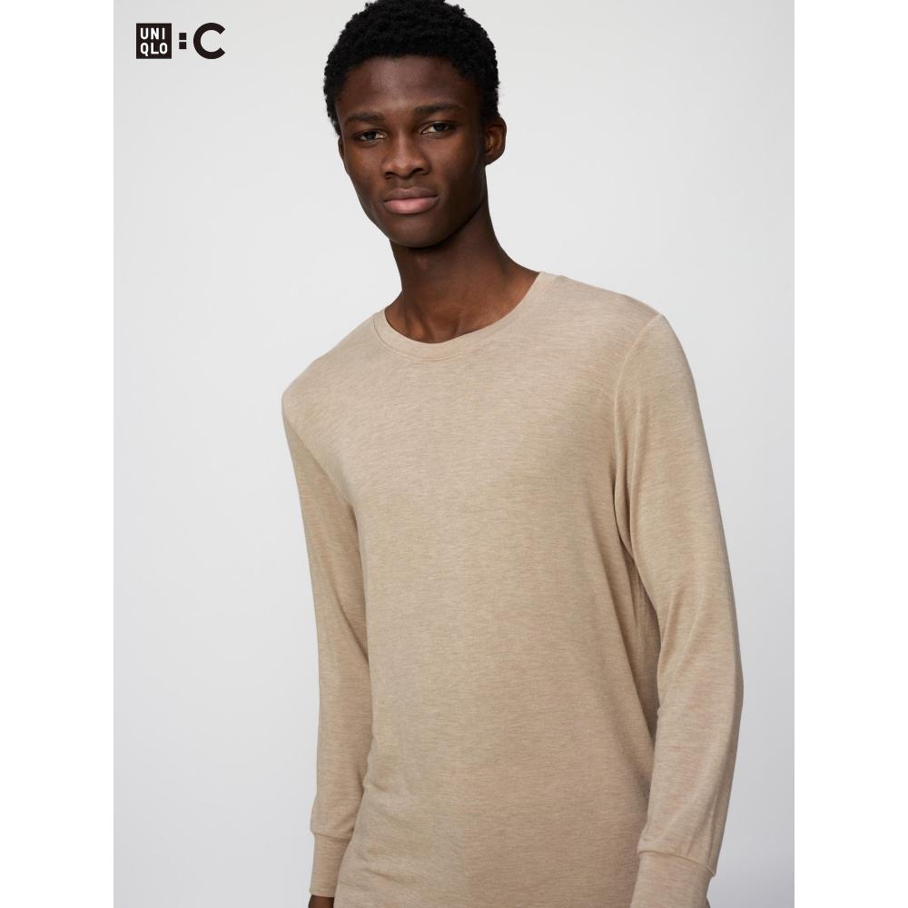 Uniqlo Japan UlTra Warm HeaTTech Cashmere Blend Crewneck T 9 minuTe Sleeves