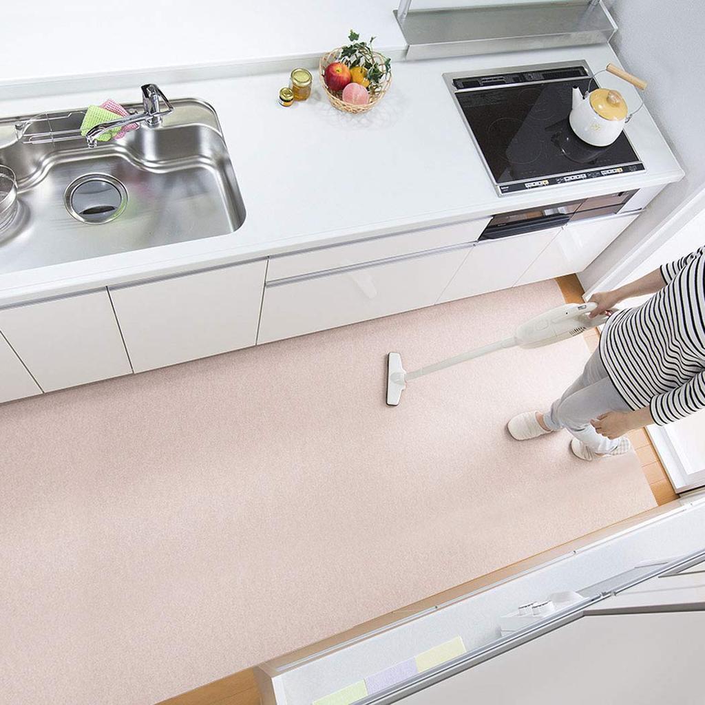 Sanko Kitchen Mat, Made In Japan, Water-Repellent, Deodorizing, Washable, Non-Slip, Long, 90x300cm, Light Beige, KO-59
