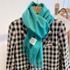 New white scarf women's winter versatile small scarf high-end Christmas birthday gift shawl