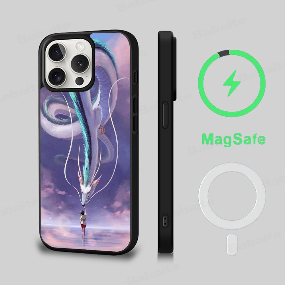 Animated Movie S-Spirited A-Away Phone Case Magnetic For IPhone 16 14 13 12 11 15 Pro Max Plus For Magsafe Wireless Charge Cover