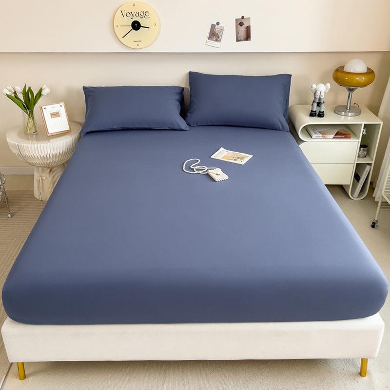 

Хлопковый матрас класса А, наволочка в тон, однотонный, японский чистый хлопок, стиранный хлопок, защитный чехол, пыльник для кровати, специальное покрывало для кровати 48X74cm pure cotton pillowcase 1 piece темно-синий