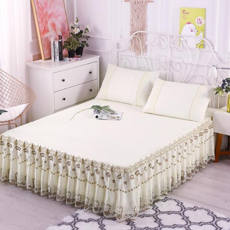 Korean version of the princess bedspread, single-piece lace bed skirt, three-piece set, bed cover, bed cover, Simmons protective cover.