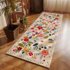 Premium Floral Bedroom Runner Rug, Soft Machine Washable Kitchen Mat - Non-Slip Indoor Doormat for Entryway, Laundry, Bathroom, Kitchen & Living Room