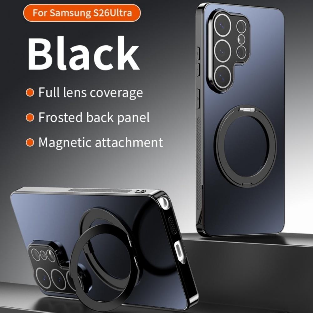 Thin Metallic Paint 360° Rotating Magnetic Ring Holder Case For Samsung S26 S25 S24 Ultra Plus S25FE Plating For Magsafe Cover