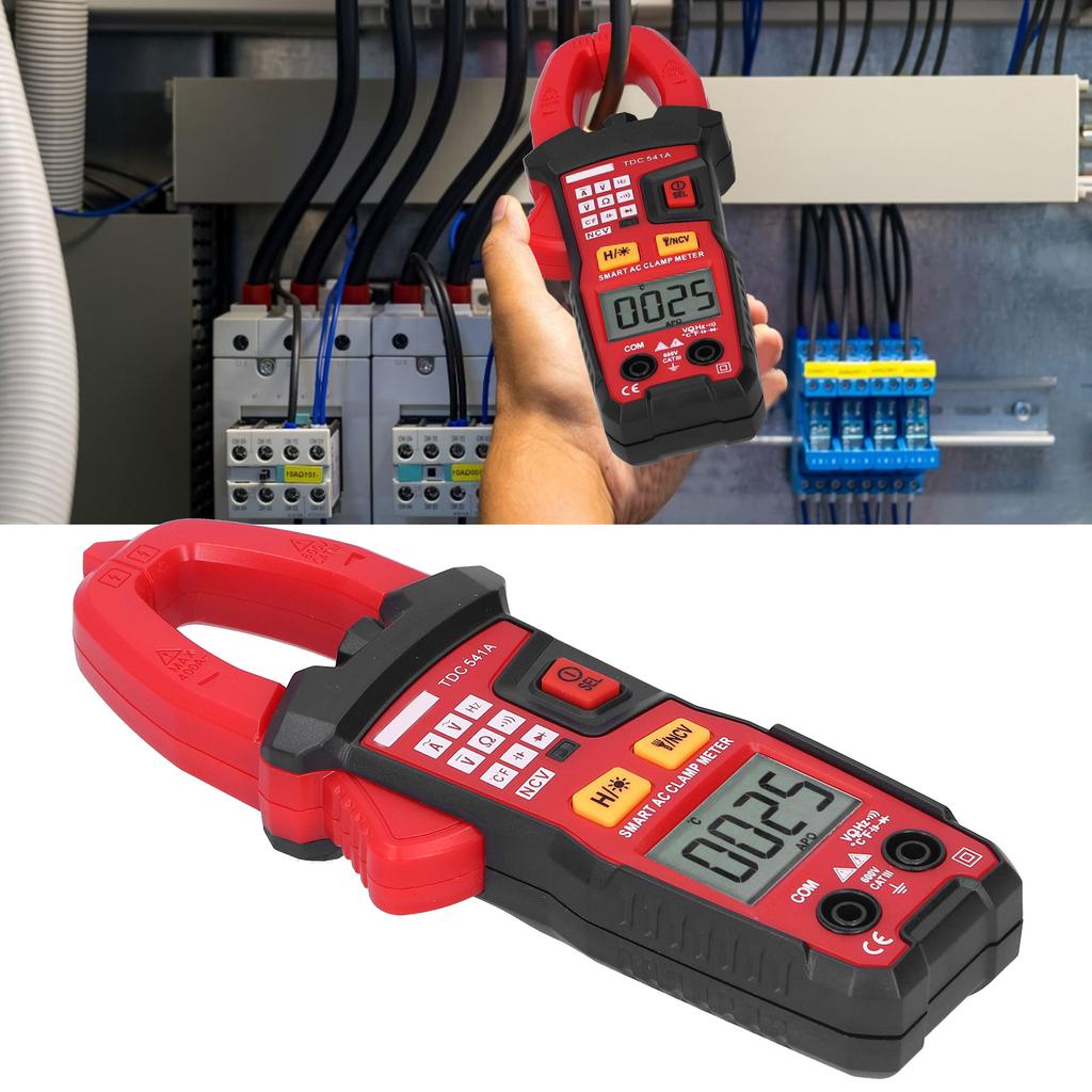 TDC541A Digital Clamp Meter Handheld AC DC Voltage AC Current Resistance Tester Meter