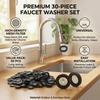 Rubber Faucet Washers Leak Proof Shower Hose Gasket Water Tap Filter Mesh Seal Ring with Net Faucet Grommet Plumbing Repair Set