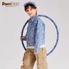 PawinPaw Boys' Cartoon Bear Vintage Print Denim Jacket