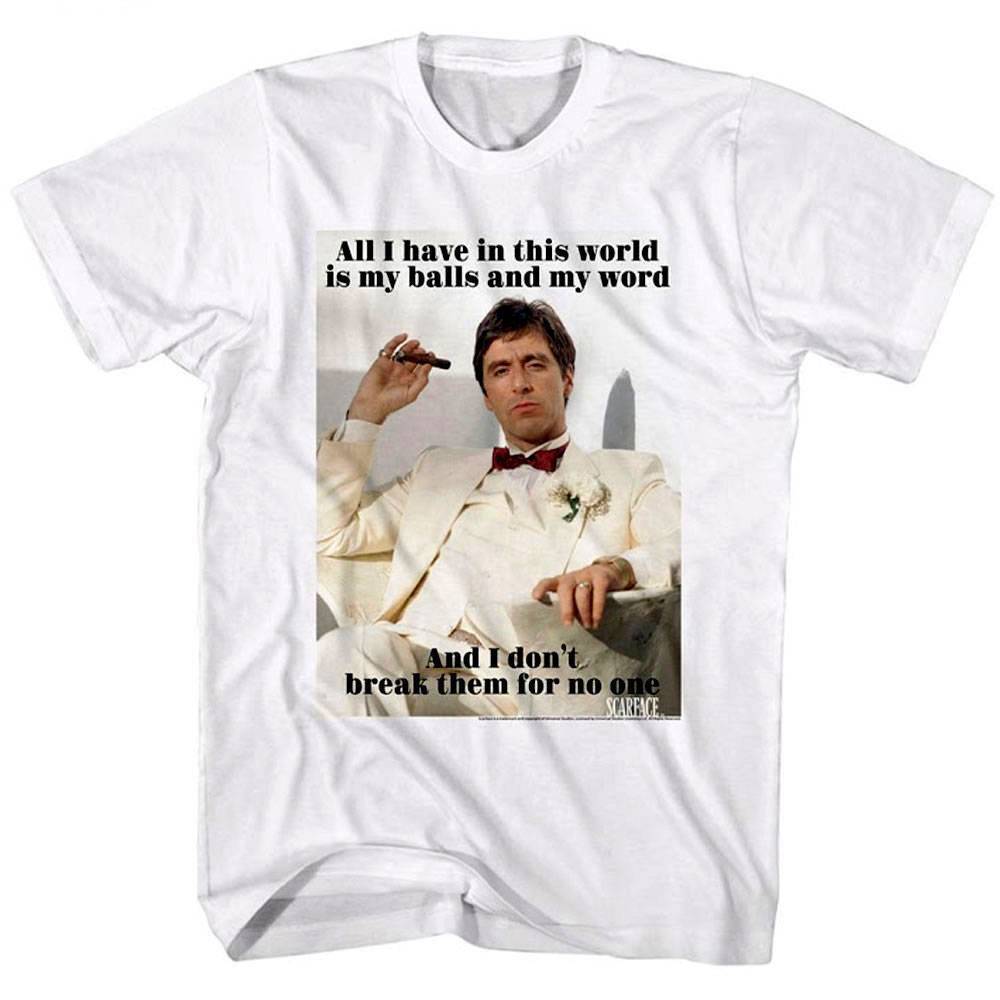 Scarface My Balls and My Word Men T Shirt L