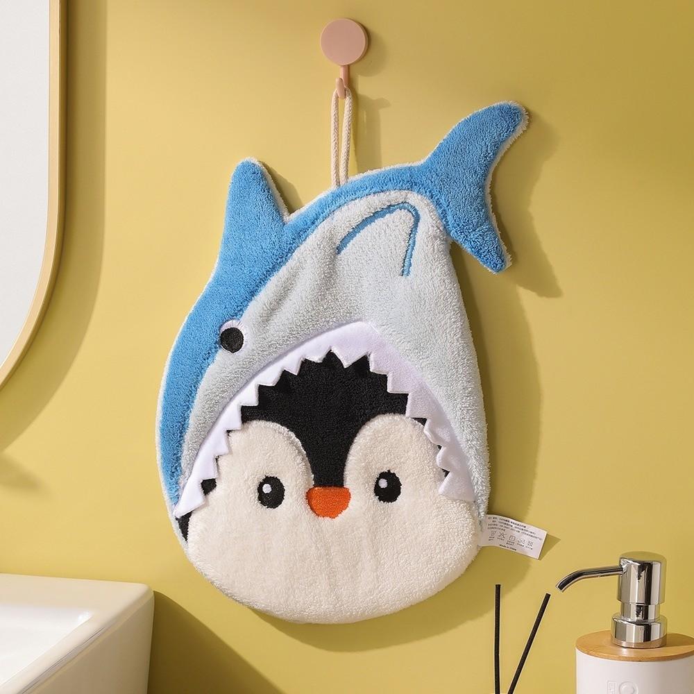 3 Layer Penguin Hand Towel Thickened Washcloth Cute Toilet Handkerchief Household