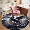 Collingwood Football Print Round Rug, Washable Floor Carpet, For Entryway Dorm Laundry Room Office Study, Home Decor Birthday Christmas Gift