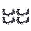 4pcs Fall Maple Leaf Garland Hanging Black Fall Leaves Vine Artificial Autumn Garland Decor for Home Party