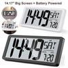 12/24H Desktop Day Electronic Alarm Clock Large Digital Wall Clock Battery Operated Alarm Clock Living Room Office Decor