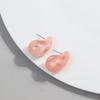 New AB Colorful Chunky Teardrop Earrings Dupes for Women Smooth Hollow Thick Water Drop Earring Hoops Trendy Jewelry Lightweight