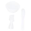 3pcs Face Mask Bowl Spatula Set Measuring Spoon Soft Silicone Washable Reusable Skin Care Clay Mask