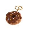 Pletený přívěsek na klíče Donut Ručně háčkovaný tvar donutu Přívěsek na tašku Roztomilý přívěsek na klíče