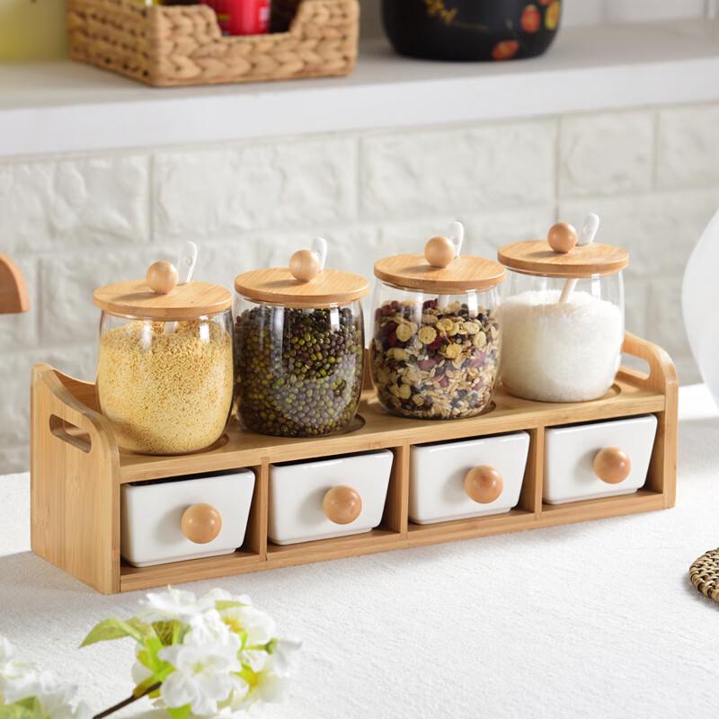 

Qianxing European Glass Storage Jar Set