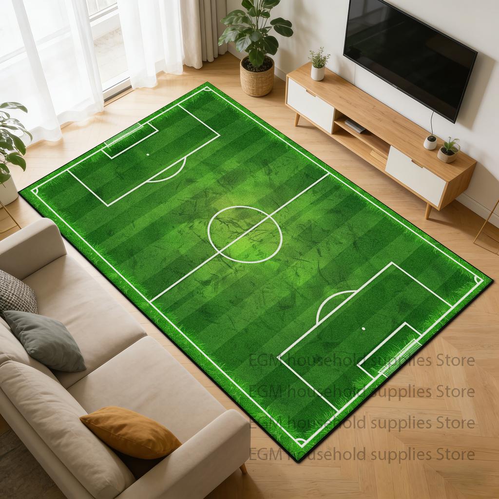 Football Field Carpet Modern Living Room Foldable lounge Floor Mats Non-slip Bedroom study customizable large size Rugs Washable