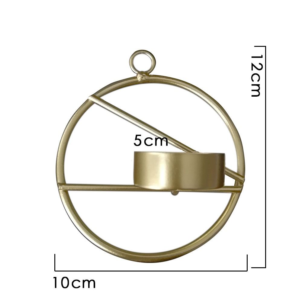 Easy to Clean Wall Hanging Tea Lights Iron Art Round Metal Wall Holder  Wedding