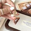 Bagel Cartoon Key Chains Alkali Bread Bag Pendant Portable Coffee Bread Keychain  Bag Pendant