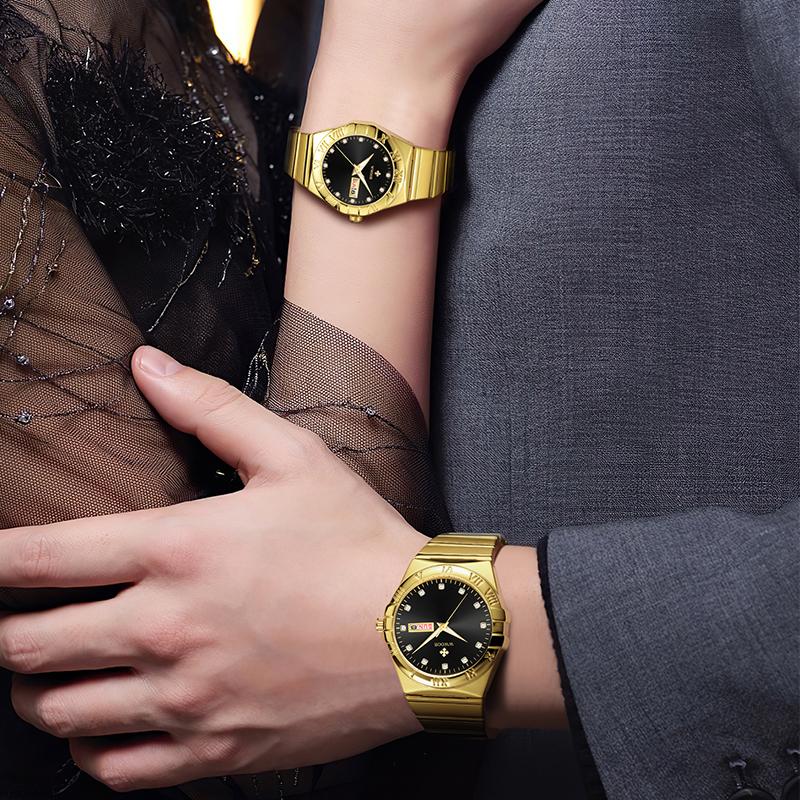 WWOOR Luxury Watches For Men Fashion Business Waterproof Stainless Steel Luminous Men's Quartz Wristwatches Male Reloj Hombre
