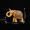 12.446 Cm Königlicher Elefant Messingfigur Wohnakzent Perfekt zum Verschenken, Wohnzimmer, Schreibtisch, Räume, Feng Shui und Vastu