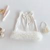 Nuovo Vestito Estivo Principessa con Fiocco per Neonate - Dolce Gonna in Rete, Set Stile Coreano