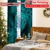 2D FLAT PRINTING 2pcs Curtains (Without Rod) Butterfly and Blue Roses New year Festival Minimalist Curtains Prints Light