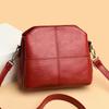 New women's bag fashion bucket bag multi-layer middle-aged mother bag soft leather women's shoulder bag messenger bag