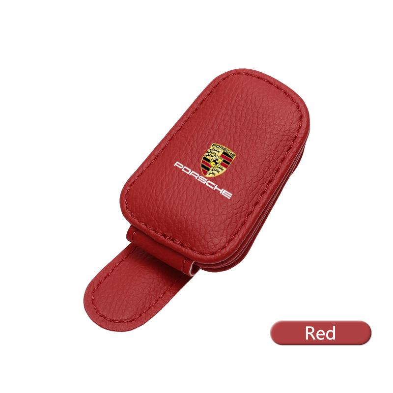 Auto Interieur Bril Clip Zonneklep Opbergbeugel Auto Accessoires Voor Porsche Cayenne Panamera Macan 911 718 918 Taycan Boxster