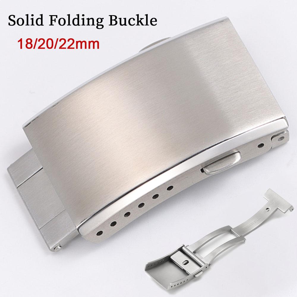 316L Edelstahl Uhrenarmband Schließe 18mm 20mm 22mm Solide Faltschließe Ersatz für Seiko Metallschließe Uhrenzubehör