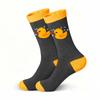 Matching Pattern Mid Calf Cotton Socks for Couples, Trendy Novelty Socks