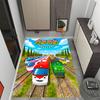 Train Adventure Journey Themed Anti-Slip Rugs - Polyester Home Decor, Suitable for Bedrooms, Living Rooms, Doorways, Studios, and Decorations
