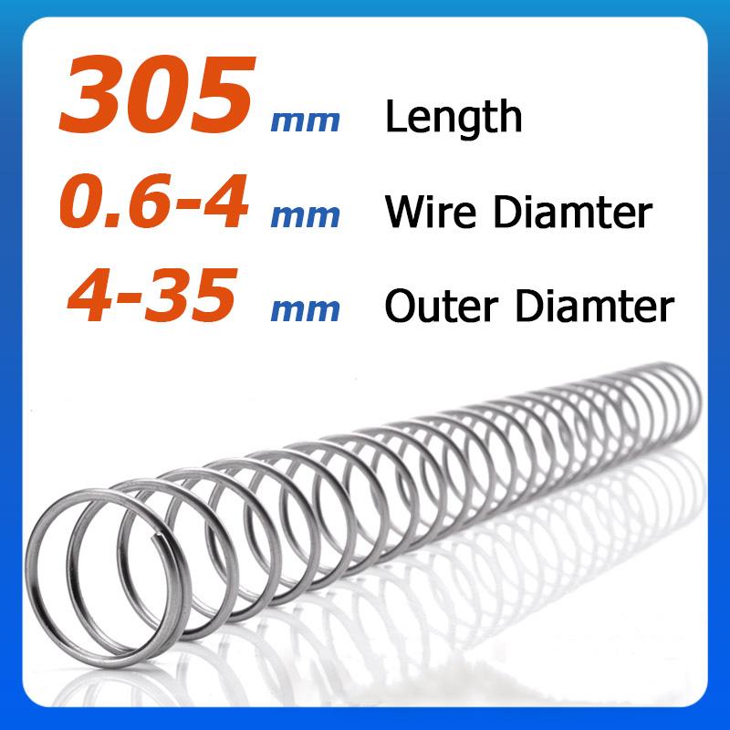 304 Stainless Steel Y‑Shape Compression Spring | 305mm Length, Wire 0.6–4mm, OD 4–35mm