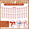 12 Pcs Velvet Bows with Jingle Bell Vintage Christmas Ribbon Bows for Garland Wreath Christmas Tree Decoration