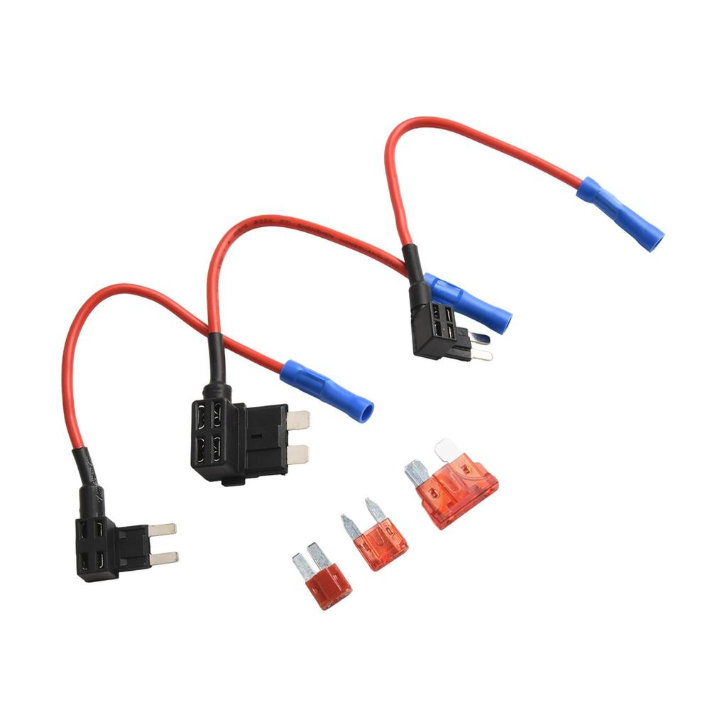3 Typen Auto Add-a-circuit Sicherungsabzweigadapter Standard Auto Flachsicherungshalter