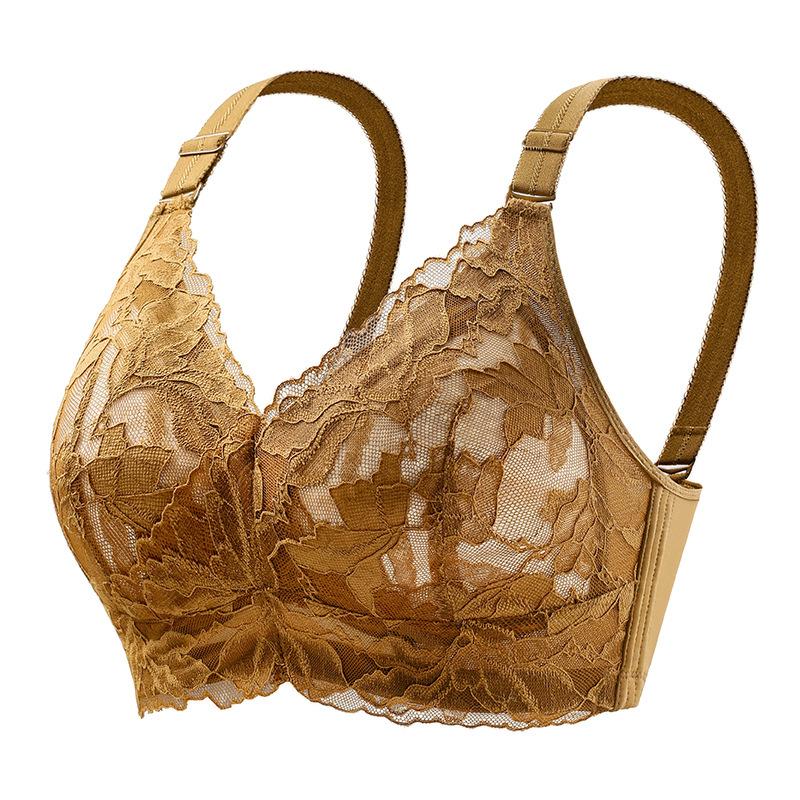 Large Size Lingerie Women's Collection Accessory Breast Anti Sagging Adjustable Bra Thin Bra No Steel Ring Bra