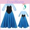 Little Mermaid Cosplay Dress In Milk Silk Fabric For Girls