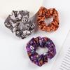 5pcs Halloween Hair Ties: Pumpkin, Ghost, Bat Designs; Strong Elastic Ponytail Holders