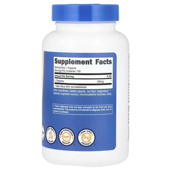 L-Theanine, 200 mg, 120 Capsules