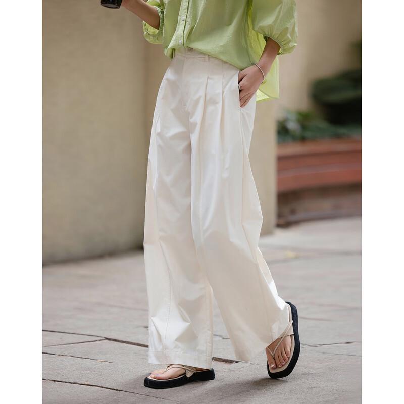 Women's Pleated Straight-Leg Casual Pants
