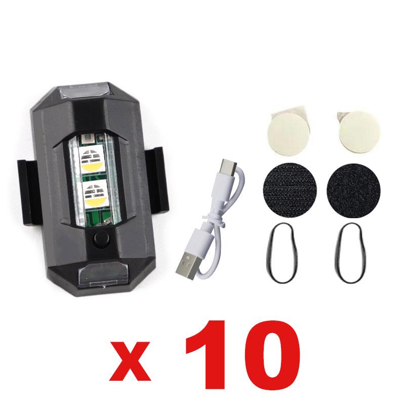 Motorcycle Lights Drone Strobe Light USB LED Anti-Collision Bike Aircraft Night Flying Warning Lights Flashing Signal Light